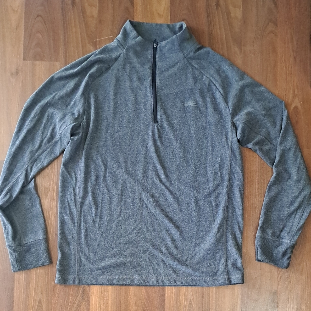 American Eagle Charcoal 3/4 Zip Up Long Sleeve Shirt